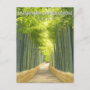 Arashiyama Bamboo Grove Japan Kyoto Nature Postcard