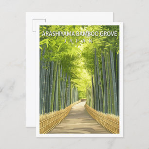 Arashiyama Bamboo Grove Japan Travel Postcard
