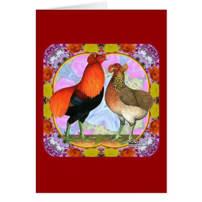 Araucana Chickens Art Nouveau (Front)