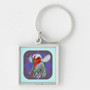 Araucana Head Framed Keychain