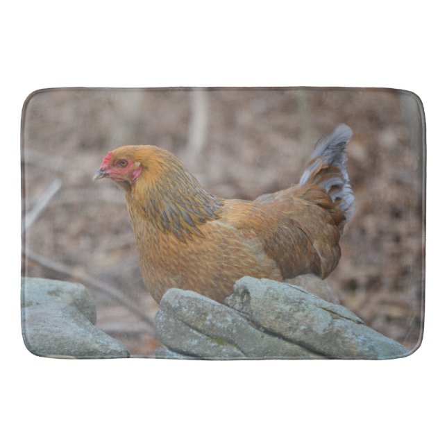 Araucana Hen Bath Mat (Front)
