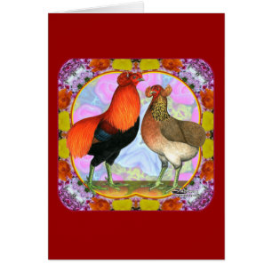 Araucana Poulets Art Nouveau