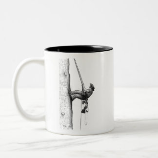 Arb Art Arborist Tree Surgeon Chainsaw Gift card Two-Tone Coffee Mug