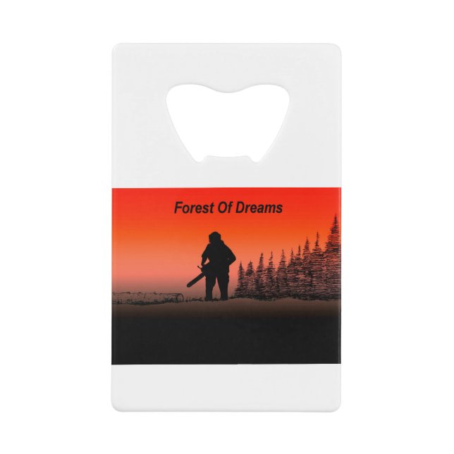 Arb Art Arborist Tree Surgeon Chainsaw  Landscape Credit Card Bottle Opener (Front)
