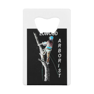 Arb Art Arborist Tree Surgeon Chainsaw Landscape Credit Card Bottle Opener