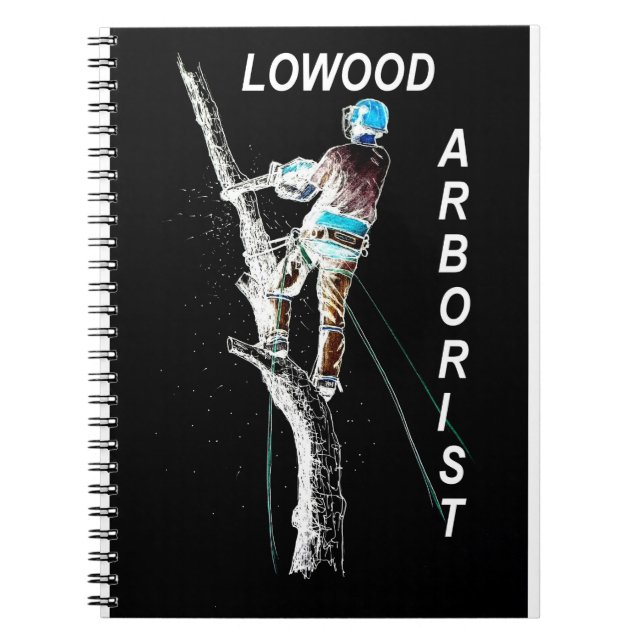 Arb Art Arborist Tree Surgeon Chainsaw  Landscape Notebook (Front)