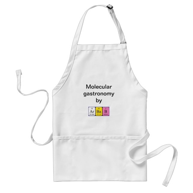 Arbab periodic table name apron (Front)