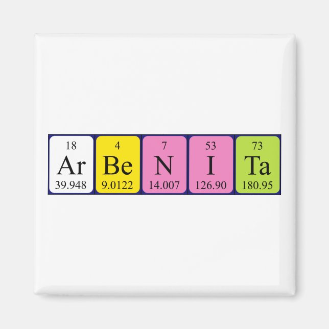 Arbenita nom de table périodique aimant (Devant)