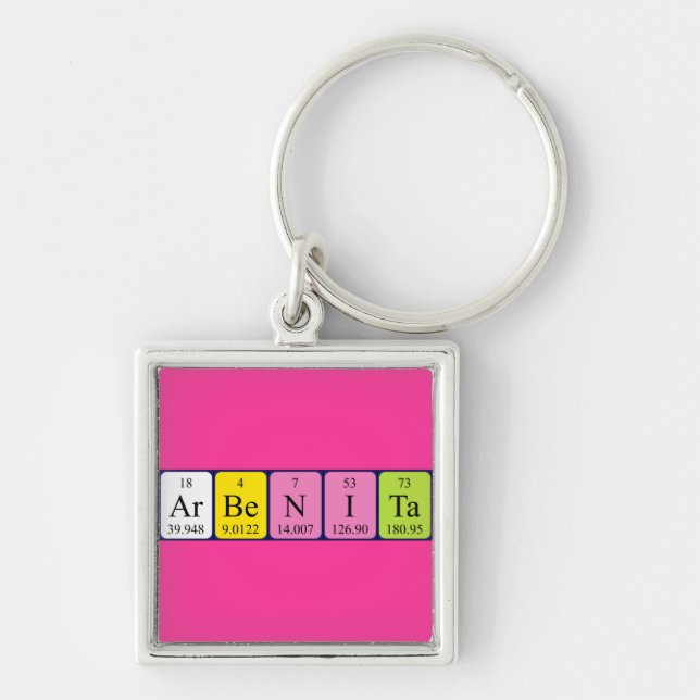 Arbenita periodic table name keyring (Front)