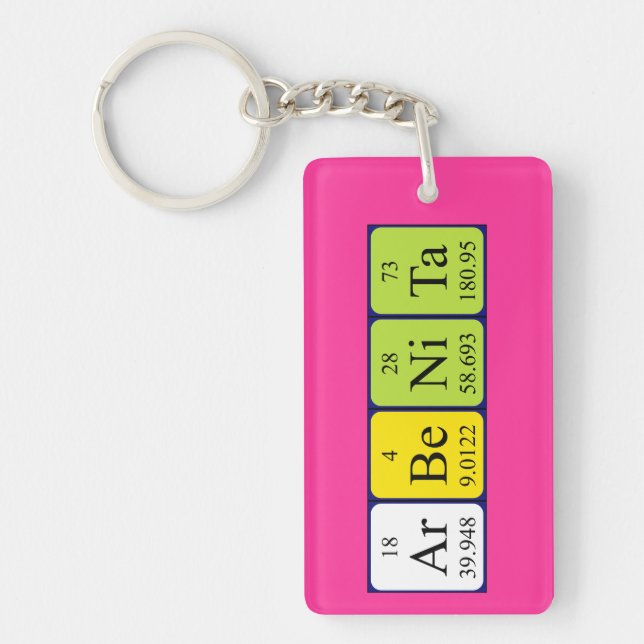 Arbenita periodic table name keyring (Front)