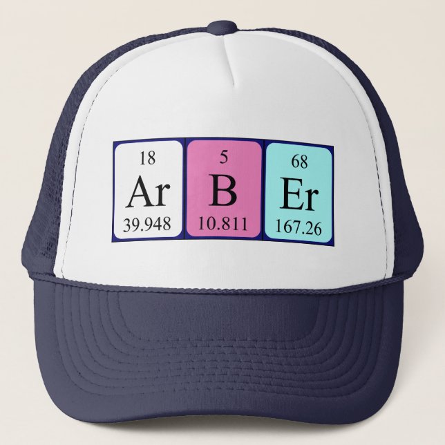Arbër nom de table périodique casquette (Devant)