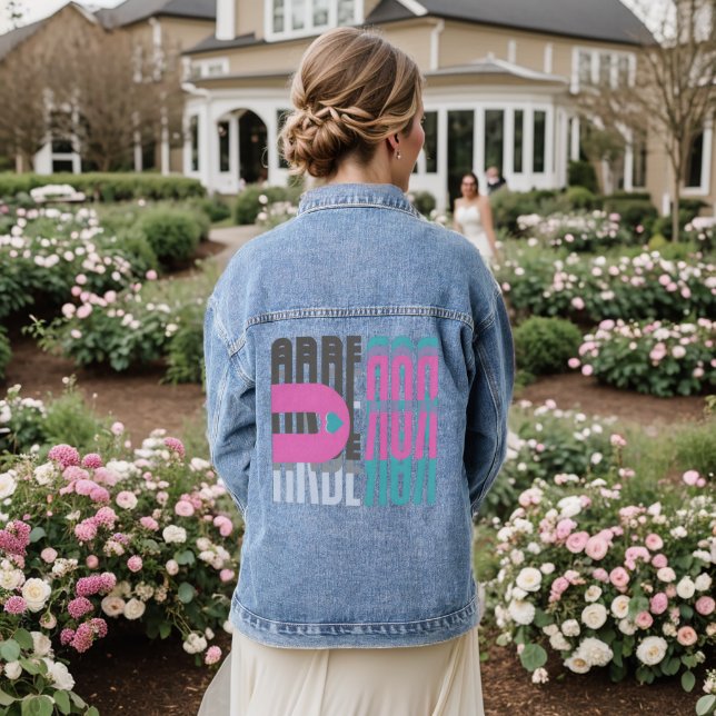 Arberor Brand Streetwear Denim Jacket (Wedding Back)