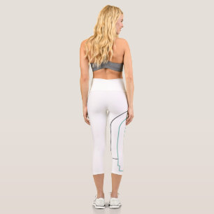 Arberor Branded White Cropped Leggings – Sleek Mod