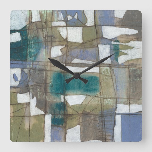 Arbitrary Selection I Square Wall Clock (Front)