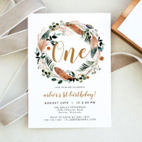 Arbor - Bohemian Feather Greenery Wreath Birthday