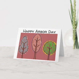arbor day _3 trees card