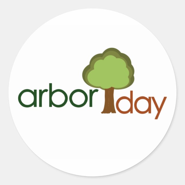 Arbor Day Classic Round Sticker (Front)