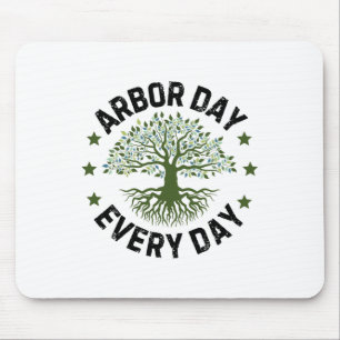 Arbor Day Everyday Nature Lover Vintage Happy Arbo Mouse Pad