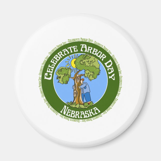 Arbor Day Nebraska Magnet (Front)