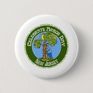 Arbor Day New Jersey 2 Inch Round Button