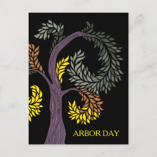 arbor day tree by abbey foster postcard