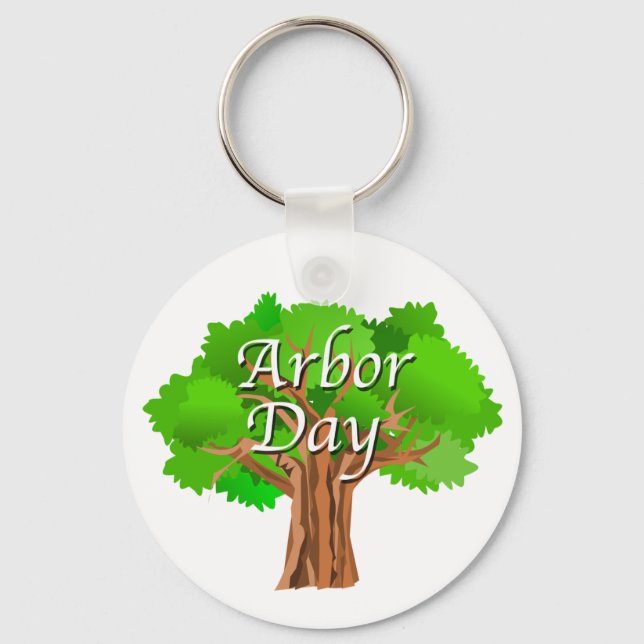 Arbor Day Tree Holiday Keychain (Front)