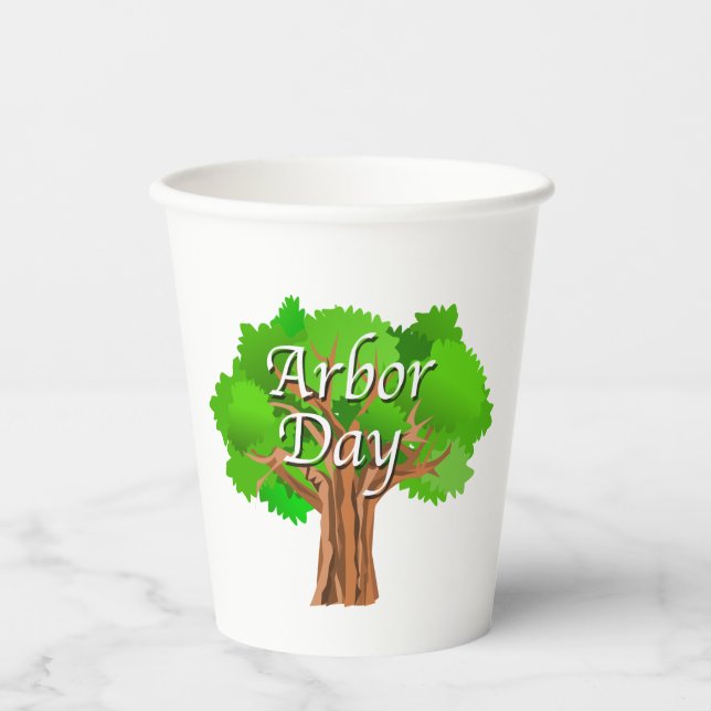 Arbor Day Tree Holiday Paper Cups (Front)