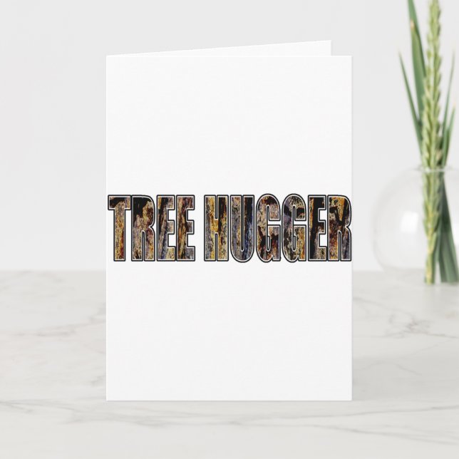Arbor Day Tree Hugger Mens T Shirt  Card (Front)