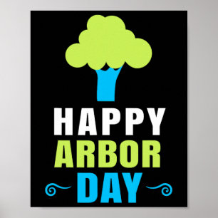 Arbor Day Tree Hugger Tree Care For A Happy Arbor Poster