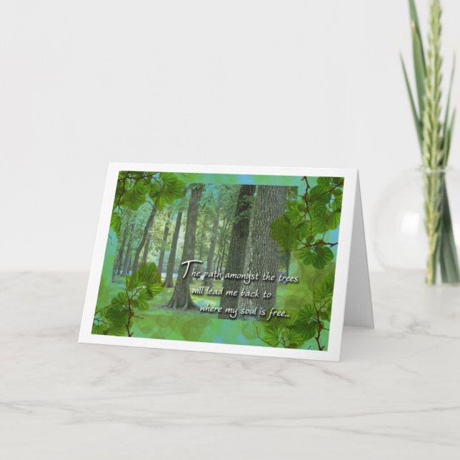 Arbor Day with Illinois Woods Photograph Card (Front)