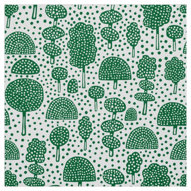 Arboretum 230715 - Forest Green on White Fabric (Swatch)