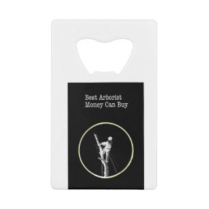 Arborist chainsaw tree surgeon credit card bottle opener