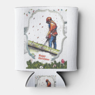 Arborist chainsaw tree surgeon Gift Christmas Can Cooler
