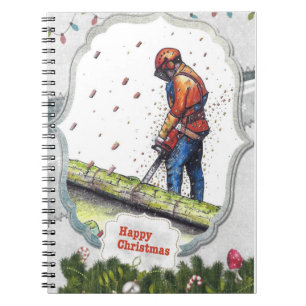 Arborist chainsaw tree surgeon Gift Christmas Notebook