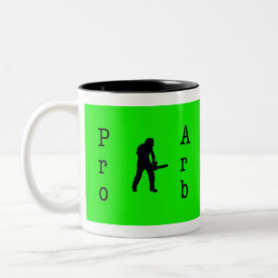Arborist chainsaw tree surgeon Gift Present Two-Tone Coffee Mug