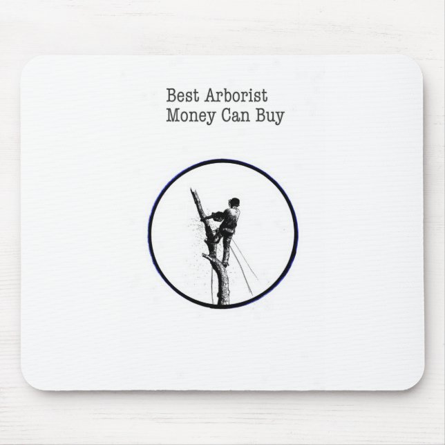 Arborist chainsaw tree surgeon mouse pad (Front)