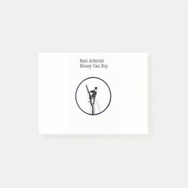 Arborist chainsaw tree surgeon post-it notes (Front)