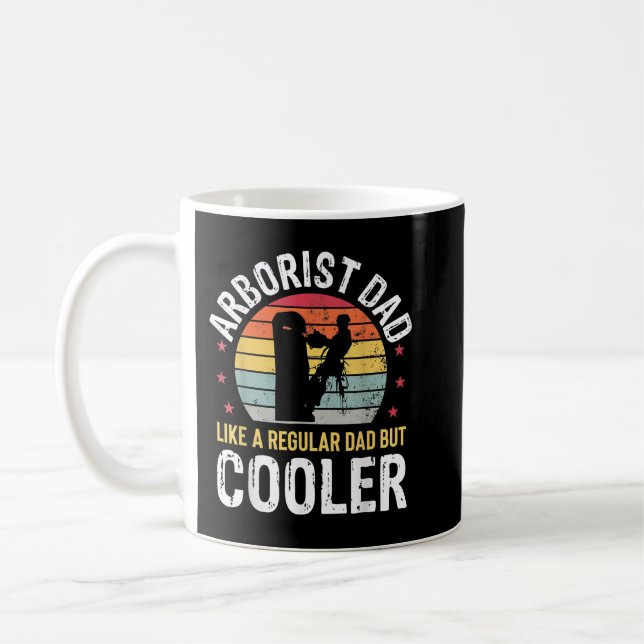 Arborist Dad Tree Climber Logger Woodworker Chains Coffee Mug (Left)
