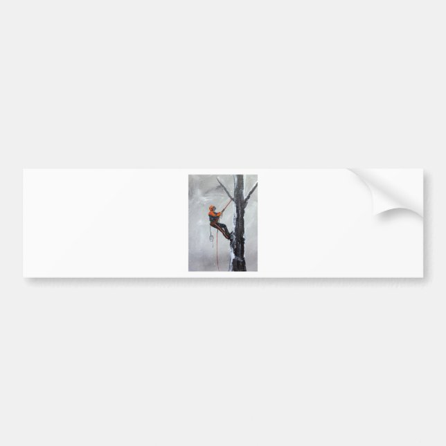Arborist Long Haul Husqvarna Bumper Sticker (Front)