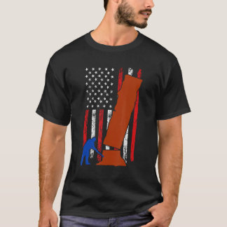 Arborist Men 4th Of July Tree Climber Dad T-Shirt