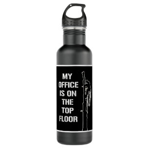 Arborist: ‘My office is on the top floor’ white 710 Ml Water Bottle