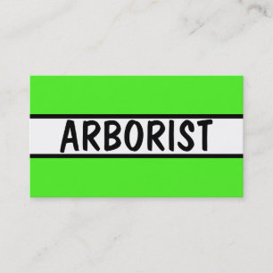 Arborist Neon Green Business Card