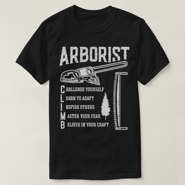 Arborist Tree Climber  Lumberjack  T-Shirt (Design Front)
