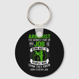 Arborist Tree Climbing Chainsaw Tree Surgeon Begin Keychain