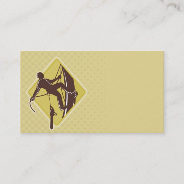 arborist tree surgeon agriculturist chainsaw business card (Front)