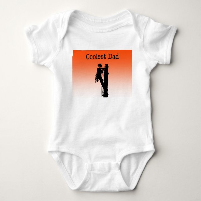  Arborist Tree Surgeon chainsaw baby Bodysuit (Front)