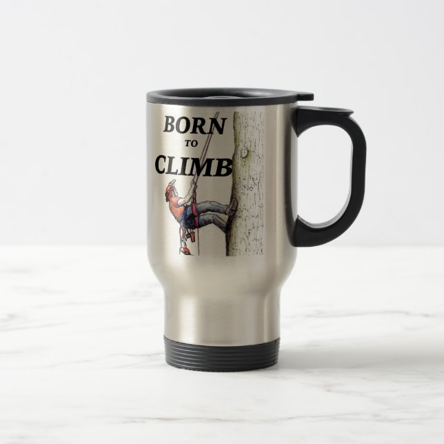 Arborist Tree surgeon Chainsaw present christmas Travel Mug (Right)