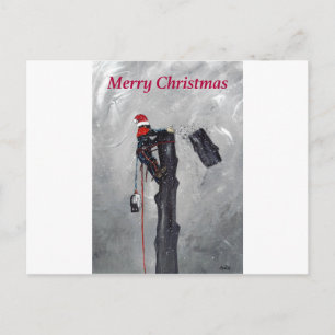 Arborist tree surgeon christmas card