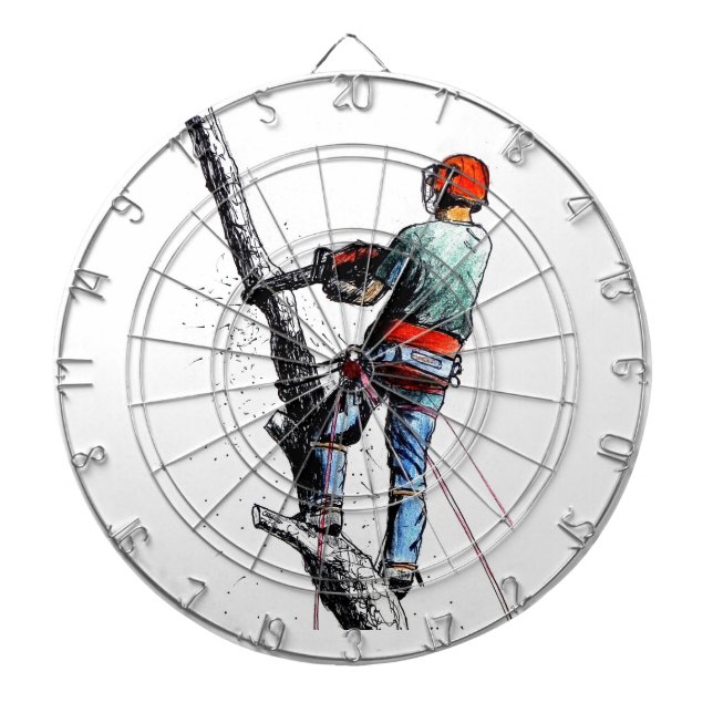 Arborist Tree Surgeon Dartboard (Front)