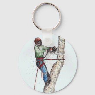 Arborist Tree Surgeon Keychain